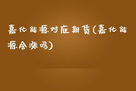 嘉化能源对应期货(嘉化能源会涨吗)_https://www.zztgc.com_期货直播_第1张