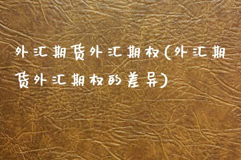 外汇期货外汇期权(外汇期货外汇期权的差异)_https://www.zztgc.com_期货入门_第1张
