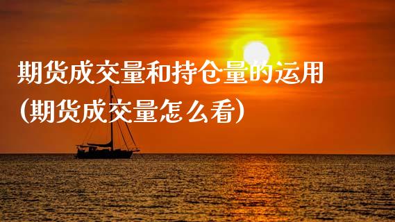 期货成交量和持仓量的运用(期货成交量怎么看)_https://www.zztgc.com_原油期货_第1张