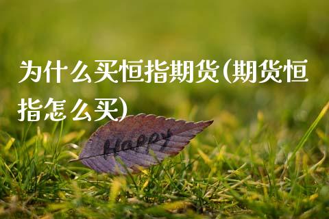 为什么买恒指期货(期货恒指怎么买)_https://www.zztgc.com_期货直播_第1张