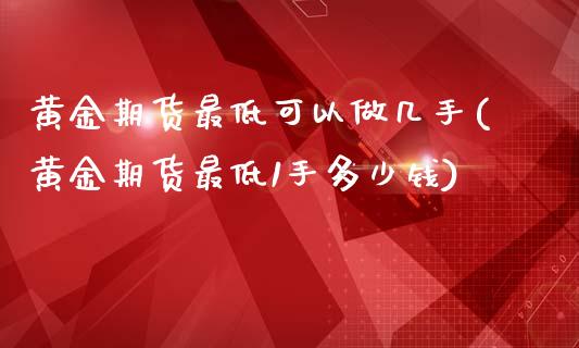 黄金期货最低可以做几手(黄金期货最低1手多少钱)_https://www.zztgc.com_期货行情_第1张