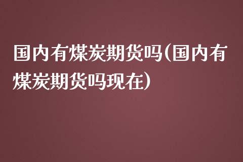 国内有煤炭期货吗(国内有煤炭期货吗现在)_https://www.zztgc.com_黄金期货_第1张