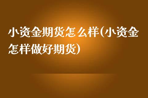 小资金期货怎么样(小资金怎样做好期货)_https://www.zztgc.com_原油期货_第1张