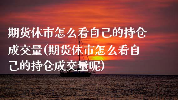 期货休市怎么看自己的持仓成交量(期货休市怎么看自己的持仓成交量呢)_https://www.zztgc.com_黄金期货_第1张