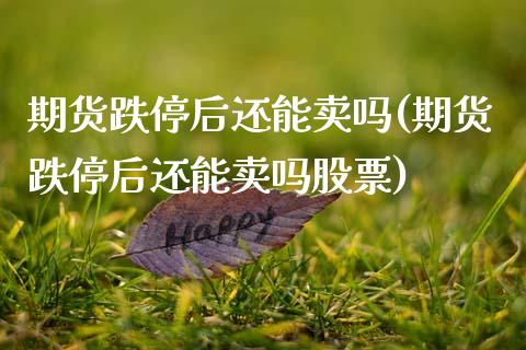 期货跌停后还能卖吗(期货跌停后还能卖吗股票)_https://www.zztgc.com_原油期货_第1张