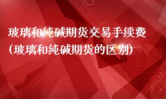 玻璃和纯碱期货交易手续费(玻璃和纯碱期货的区别)_https://www.zztgc.com_原油期货_第1张