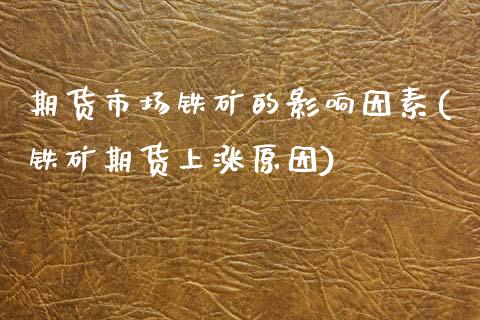 期货市场铁矿的影响因素(铁矿期货上涨原因)_https://www.zztgc.com_期货直播_第1张