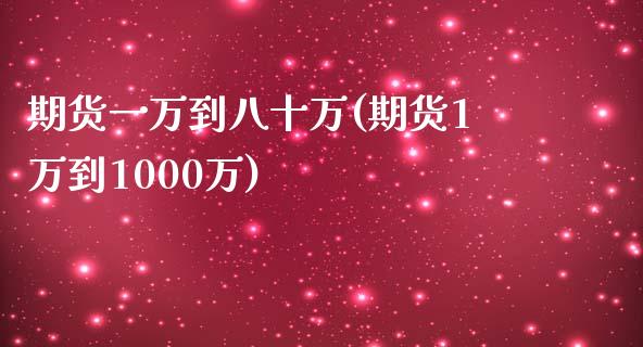 期货一万到八十万(期货1万到1000万)_https://www.zztgc.com_黄金期货_第1张