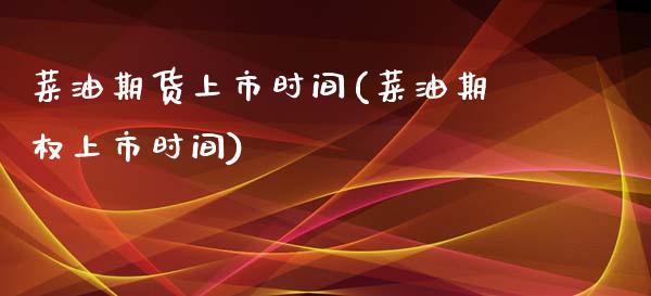 菜油期货上市时间(菜油期权上市时间)_https://www.zztgc.com_期货入门_第1张