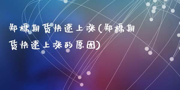 郑棉期货快速上涨(郑棉期货快速上涨的原因)_https://www.zztgc.com_黄金期货_第1张