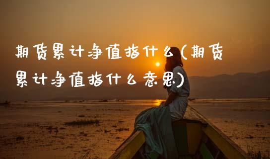 期货累计净值指什么(期货累计净值指什么意思)_https://www.zztgc.com_期货直播_第1张