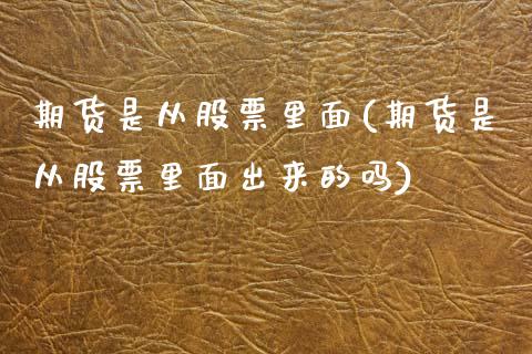 期货是从股票里面(期货是从股票里面出来的吗)_https://www.zztgc.com_期货直播_第1张