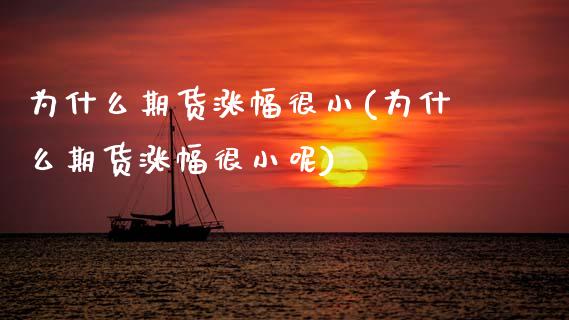 为什么期货涨幅很小(为什么期货涨幅很小呢)_https://www.zztgc.com_期货开户_第1张