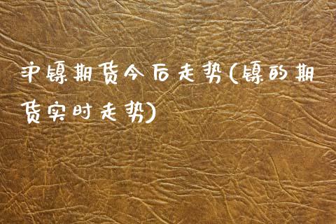 沪镍期货今后走势(镍的期货实时走势)_https://www.zztgc.com_期货行情_第1张