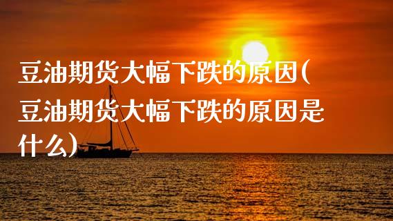 豆油期货大幅下跌的原因(豆油期货大幅下跌的原因是什么)_https://www.zztgc.com_黄金期货_第1张