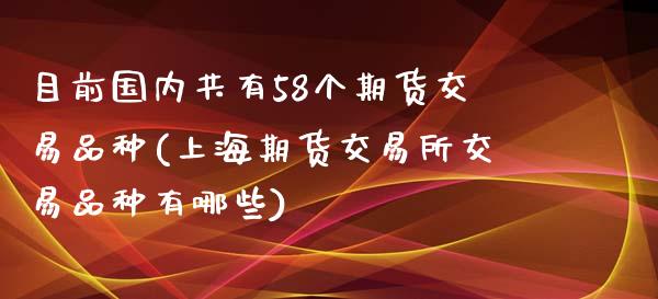 目前国内共有58个期货交易品种(上海期货交易所交易品种有哪些)_https://www.zztgc.com_期货行情_第1张