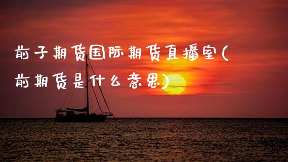 前子期货国际期货直播室(前期货是什么意思)_https://www.zztgc.com_黄金期货_第1张