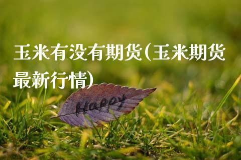 玉米有没有期货(玉米期货最新行情)_https://www.zztgc.com_原油期货_第1张