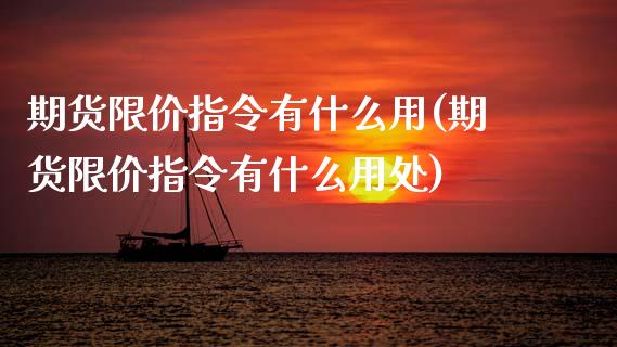 期货限价指令有什么用(期货限价指令有什么用处)_https://www.zztgc.com_期货直播_第1张