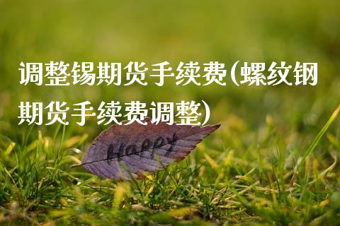 调整锡期货手续费(螺纹钢期货手续费调整)_https://www.zztgc.com_期货行情_第1张