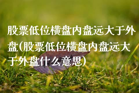 股票低位横盘内盘远大于外盘(股票低位横盘内盘远大于外盘什么意思)_https://www.zztgc.com_原油期货_第1张