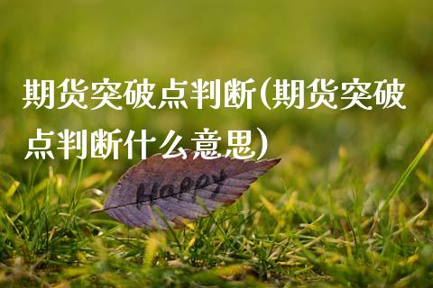 期货突破点判断(期货突破点判断什么意思)_https://www.zztgc.com_黄金期货_第1张