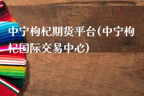 中宁枸杞期货平台(中宁枸杞国际交易中心)_https://www.zztgc.com_原油期货_第1张