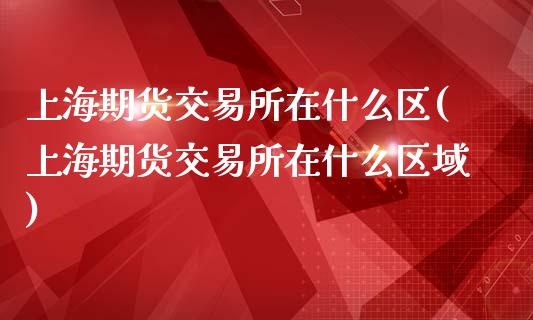 上海期货交易所在什么区(上海期货交易所在什么区域)_https://www.zztgc.com_期货直播_第1张