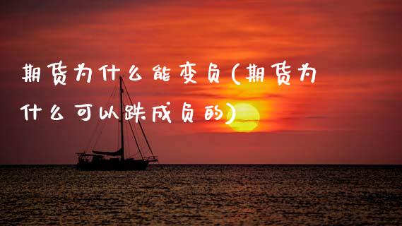 期货为什么能变负(期货为什么可以跌成负的)_https://www.zztgc.com_期货入门_第1张