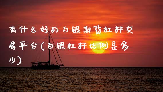有什么好的白银期货杠杆交易平台(白银杠杆比例是多少)_https://www.zztgc.com_黄金期货_第1张