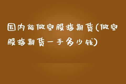 国内能做空股指期货(做空股指期货一手多少钱)_https://www.zztgc.com_期货行情_第1张