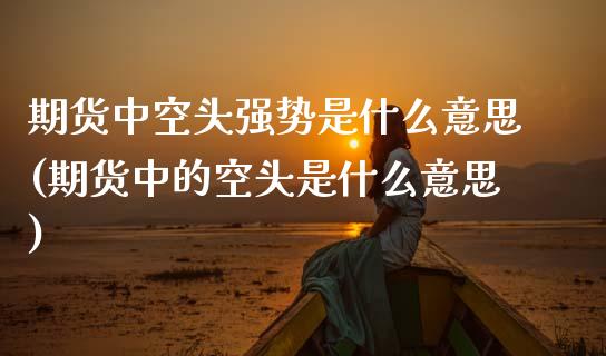 期货中空头强势是什么意思(期货中的空头是什么意思)_https://www.zztgc.com_期货行情_第1张