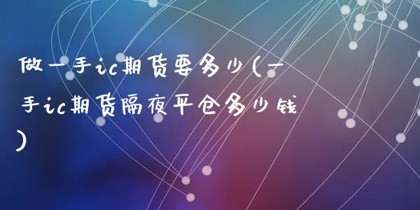 做一手ic期货要多少(一手ic期货隔夜平仓多少钱)_https://www.zztgc.com_黄金期货_第1张