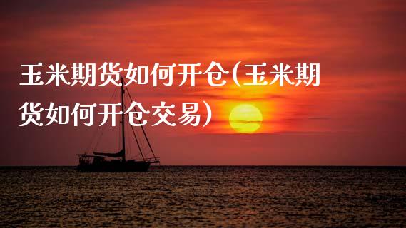 玉米期货如何开仓(玉米期货如何开仓交易)_https://www.zztgc.com_黄金期货_第1张