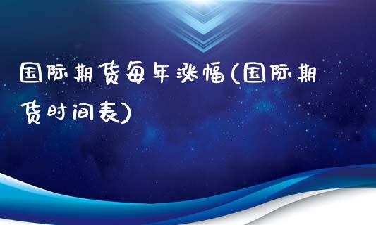 国际期货每年涨幅(国际期货时间表)_https://www.zztgc.com_原油期货_第1张