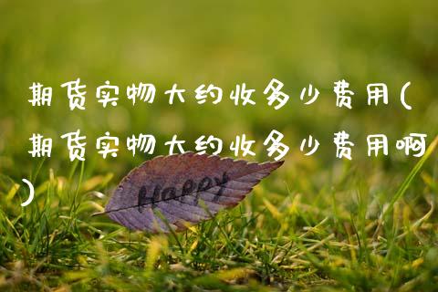 期货实物大约收多少费用(期货实物大约收多少费用啊)_https://www.zztgc.com_期货直播_第1张
