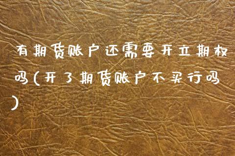 有期货账户还需要开立期权吗(开了期货账户不买行吗)_https://www.zztgc.com_期货行情_第1张