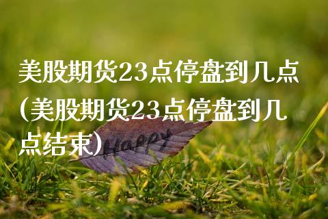 美股期货23点停盘到几点(美股期货23点停盘到几点结束)_https://www.zztgc.com_期货入门_第1张