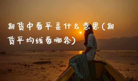 期货中看平是什么意思(期货平均线看哪条)_https://www.zztgc.com_期货入门_第1张