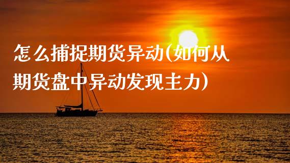 怎么捕捉期货异动(如何从期货盘中异动发现主力)_https://www.zztgc.com_期货行情_第1张