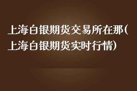 上海白银期货交易所在那(上海白银期货实时行情)_https://www.zztgc.com_期货入门_第1张