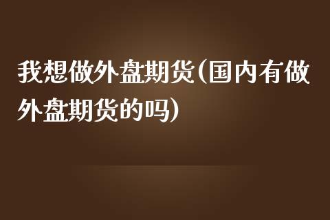 我想做外盘期货(国内有做外盘期货的吗)_https://www.zztgc.com_期货开户_第1张