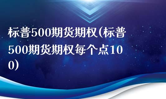 标普500期货期权(标普500期货期权每个点100)_https://www.zztgc.com_期货直播_第1张
