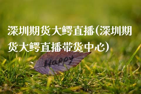 深圳期货大鳄直播(深圳期货大鳄直播带货中心)_https://www.zztgc.com_期货行情_第1张