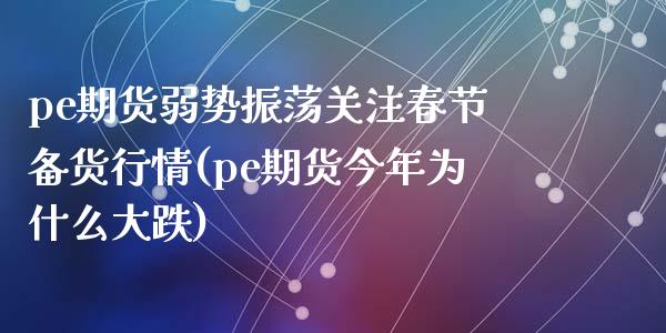 pe期货弱势振荡关注春节备货行情(pe期货今年为什么大跌)_https://www.zztgc.com_期货行情_第1张