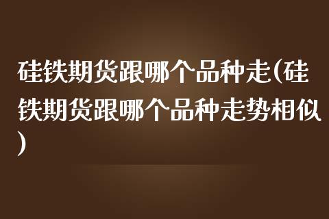 硅铁期货跟哪个品种走(硅铁期货跟哪个品种走势相似)_https://www.zztgc.com_原油期货_第1张