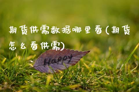 期货供需数据哪里看(期货怎么看供需)_https://www.zztgc.com_期货行情_第1张