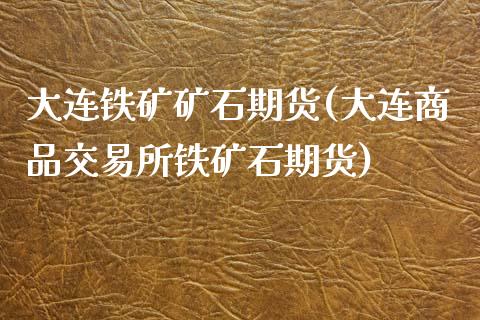 大连铁矿矿石期货(大连商品交易所铁矿石期货)_https://www.zztgc.com_期货入门_第1张