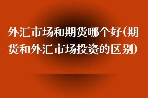 外汇市场和期货哪个好(期货和外汇市场投资的区别)_https://www.zztgc.com_期货入门_第1张