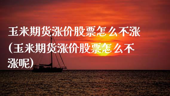 玉米期货涨价股票怎么不涨(玉米期货涨价股票怎么不涨呢)_https://www.zztgc.com_期货入门_第1张